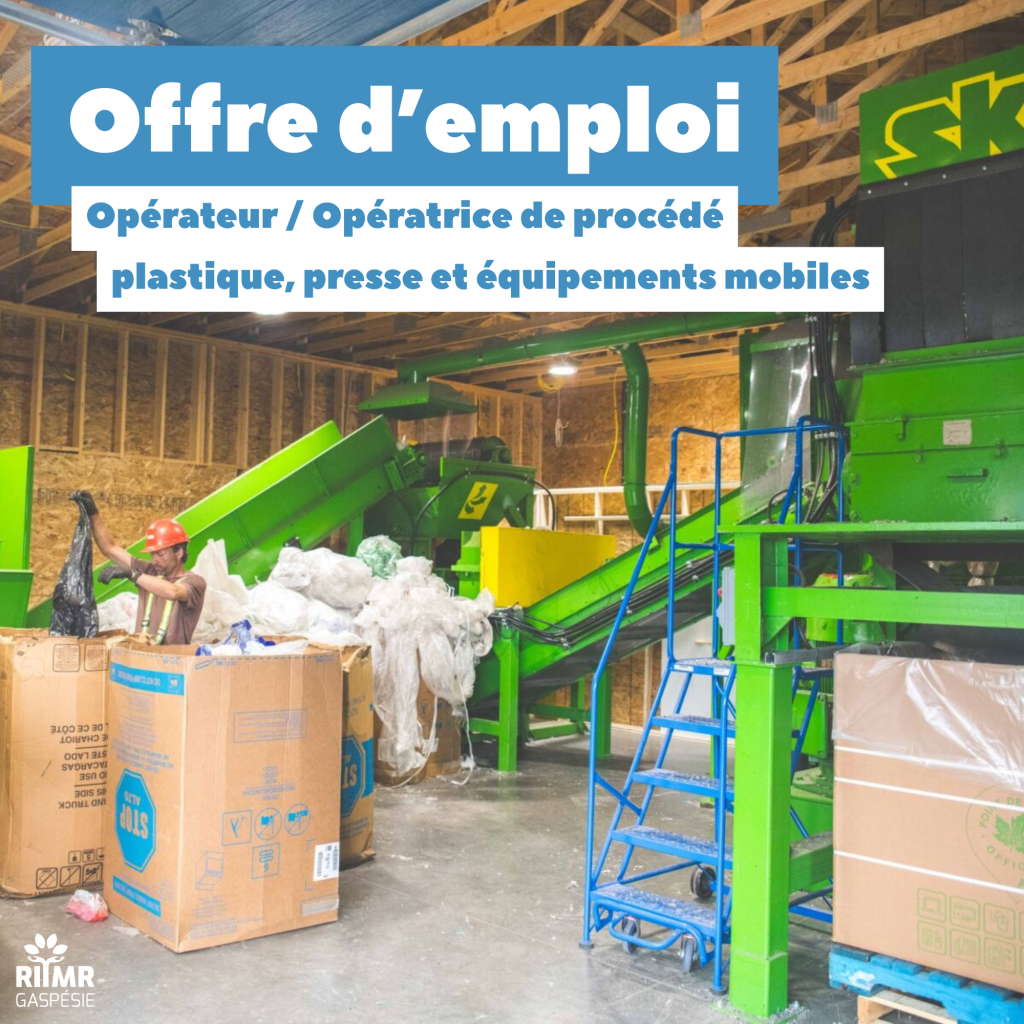 Offre d'emploi - Opérateur / Opératrice de procédé plastique, presse et équipements mobiles (temps plein)
