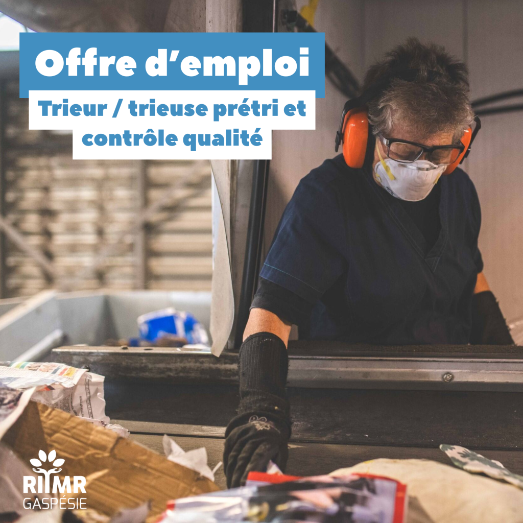 Offre d'emploi - Trieur / Trieuse prétri et contrôle qualité (temps plein)