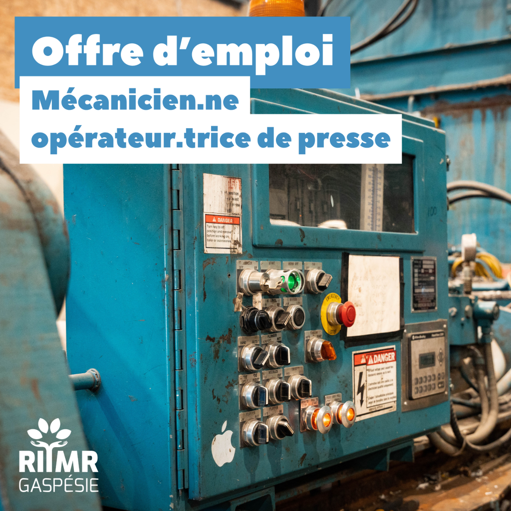 Offre d'emploi - Mécanicien.ne opérateur.trice de presse